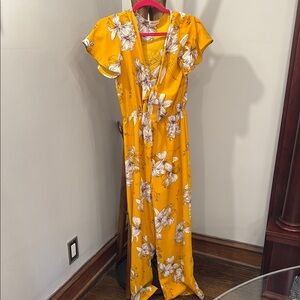 Floral Yellow Jumpsuit